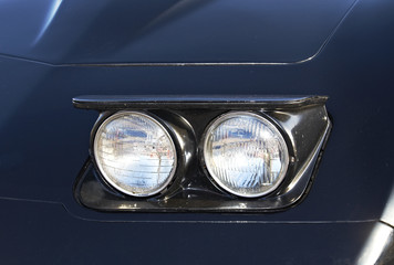 Headlights of modern car