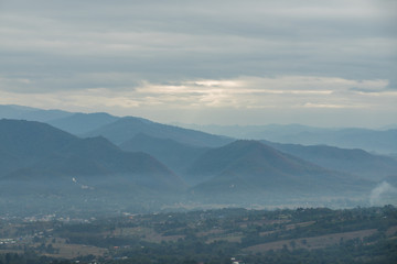 Natural view on the view point at Pai, Thailand