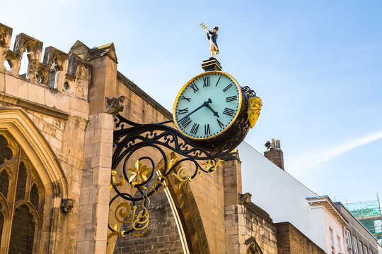Clock in York in England, United Kingdom