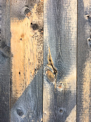 Old textured wood boards with aged discoloration