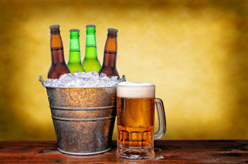 Beer Bucket and Mug