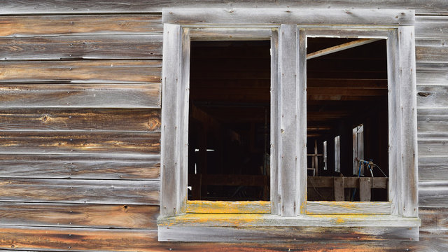 Looking in Old Barn Window