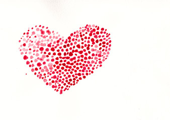Watercolor Heart of blots