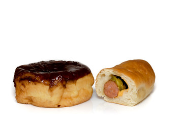 Isolated Donut and Kolache