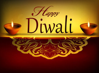 Happy Diwali greeting card design