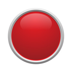 Red button vector isolated