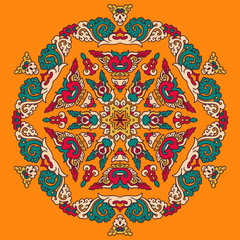 Beautiful mandala. Round ornamental pattern.