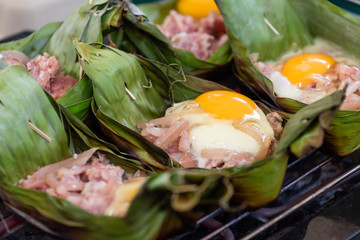 shredded and salted, bound tightly with banana leaves, and eaten slightly fermented