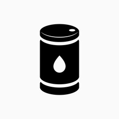 Oil barrel icon vector illustration for oil price forecast presentation design.