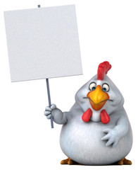 Fun chicken - 3D Illustration