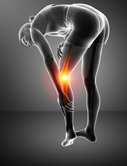 Women Knee joint pain