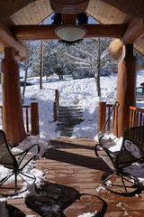 Relaxing on the porch