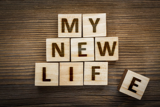 "My New Life" inscription