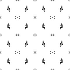 Ski seamless pattern