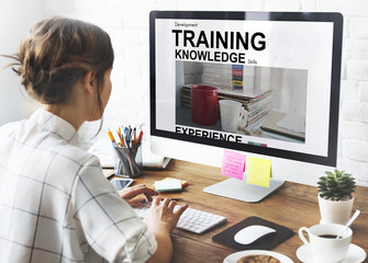 Training Knowledge Skills Experince Cup Words Concept