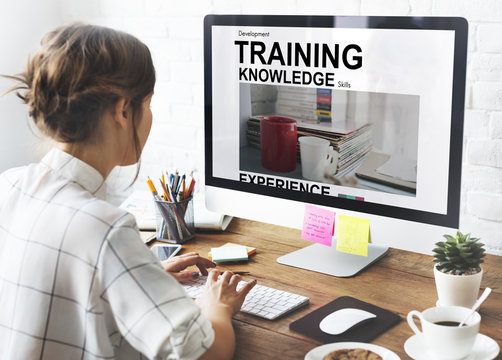 Training Knowledge Skills Experince Cup Words Concept