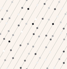 Vector seamless pattern with dots on strips
