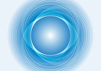 Abstract blue light circle vector background
