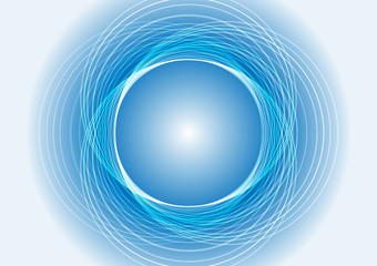 Abstract blue light circle vector background