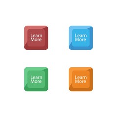 Colorful Set of Square Learn More Button
