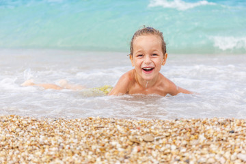 Beautiful boy and the sea