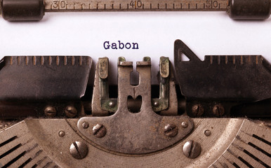 Old typewriter - Gabon