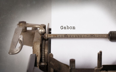 Old typewriter - Gabon