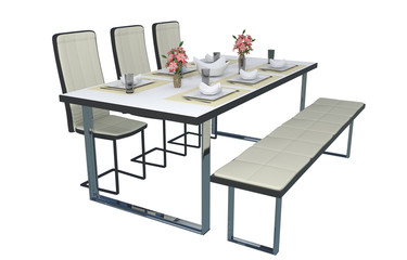 dinner Table with Transparent Background Architecture Visual