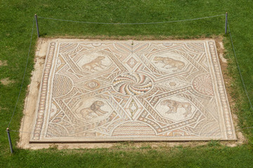 Lions Mosaic Lebanese Palace Architectural Detail