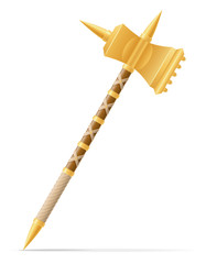 battle hammer medieval stock vector illustration