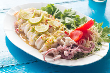 Spicy food, Steamed Squid
