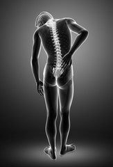 Male Feeling the back pain