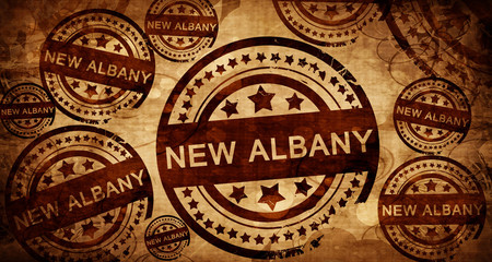 new albany, vintage stamp on paper background