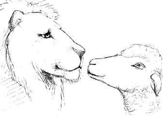Lion and lamb - future world