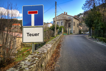 Schild 188 - Teuer