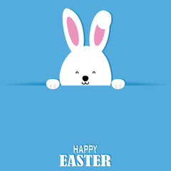 Happy easter card. Rabbit