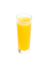 Orange juice on isolated background