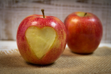 Apples with a heart
