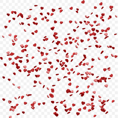 Falling hearts vector background. EPS10.