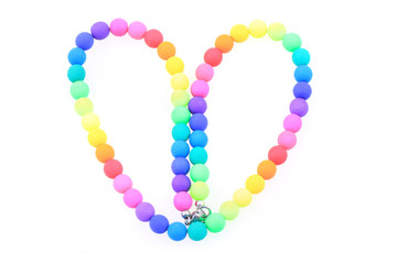 rainbow beads isolated