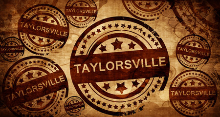 taylorsville, vintage stamp on paper background