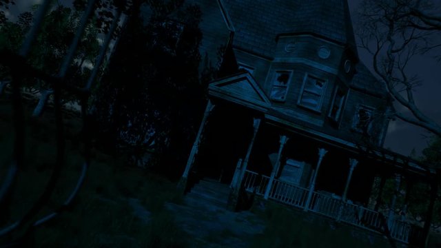 Haunted House Tracking Shot Animation