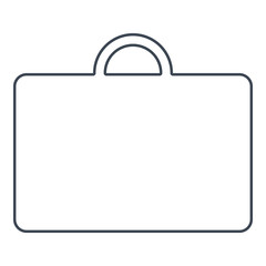 Suitcase icon - Flat design, glyph style icon - Outline black