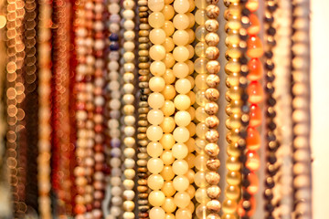 closeup on beads