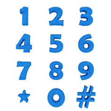Numbers set design font.