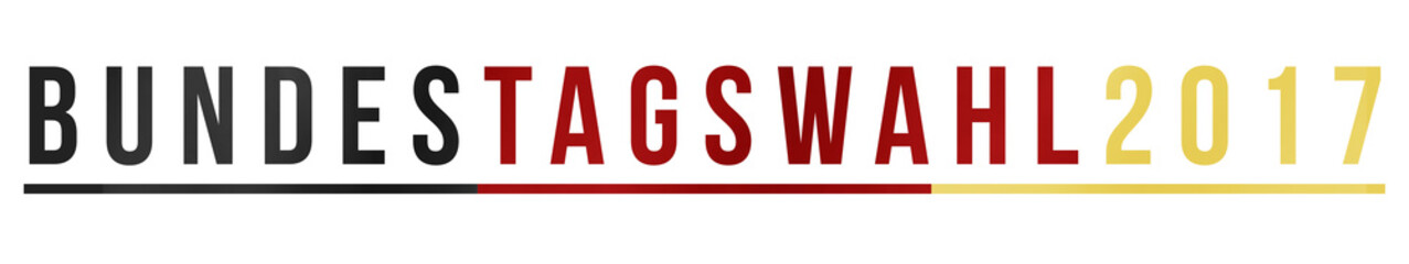 Bundestagswahl Deutschland am 24. September 2017 schwarz rot gold