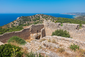 Fototapeta premium Kritinia Castle. Rhodes, Greece