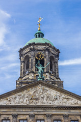 Fototapeta na wymiar Dome of the Dam palace in teh center of Amsterdam