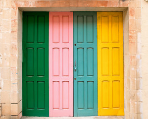 Traditional Maltese street scene, Malta, Europe