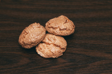 cookies on wooden background